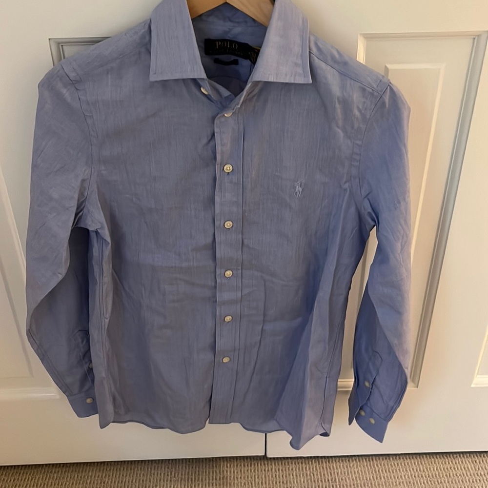 Ralph Lauren Boys Slim Fit Cotton Dress Shirt NWT